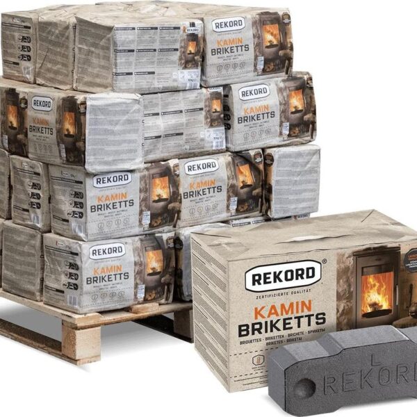 Rekord Braunkohlebriketts in Papierverpackung 10kg x 30 Paket 300kg Palette