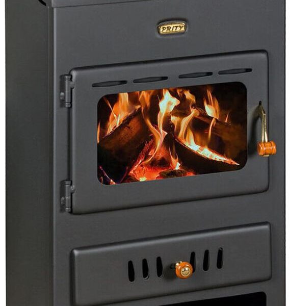 Holzofen K1 aus Stahl mit 9 kW Nennleistung BlmSchV2 450x380x760 mm (BxTxH) und Holztrocknungsfach