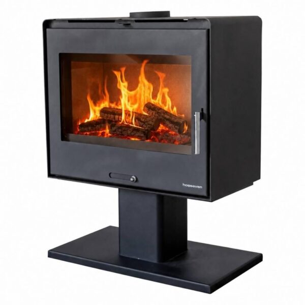 Hosseven Kaminofen Holzofen Wohnzimmer Holzkamin 10 kW 5070 Holz Ofen Kamin Heizofen Schwedenofen Mehrfachbelegung