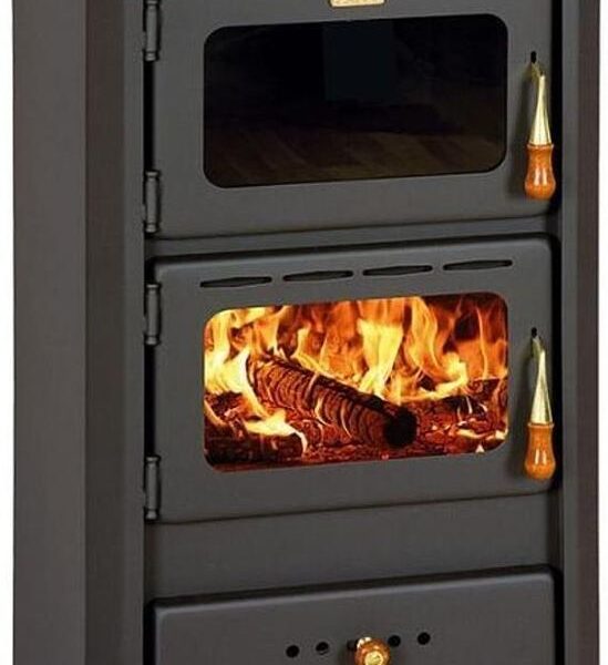 Kaminofen, Holzofen mit Backfach Prity, Modell FM, Leistung 12.1kW