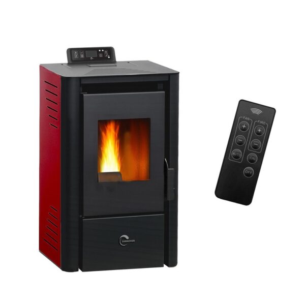 Luft- Pelletofen Anita 9,4 kW Sannover bordeaux