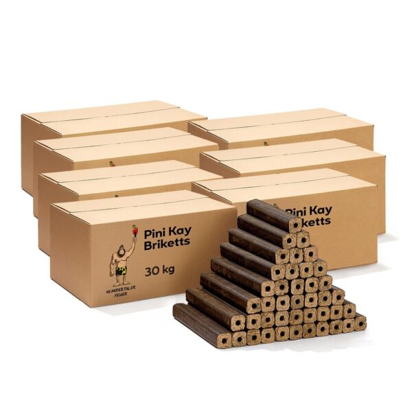 Neandertaler Feuer Holzbriketts PiniKay Hartholzbriketts 210 kg Kaminbriketts Briketts Kamin Ofen Grill Briquettes Brikett Holzbrikett Gluthalter