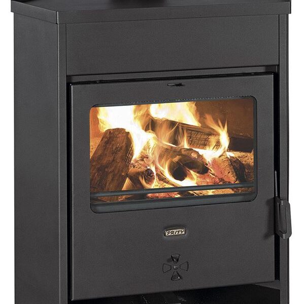 Prity AM D Holzofen 12,5 kW – Kompakter Kaminofen für Holz –  – Robuste Stahlkonstruktion