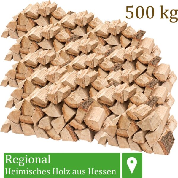 Brennholz Kaminholz Holz Eiche 500 kg Für Ofen und Kamin Kaminofen Feuerschale Grill Feuerholz Holzscheite Wood 25 cm kammergetrocknet flameup