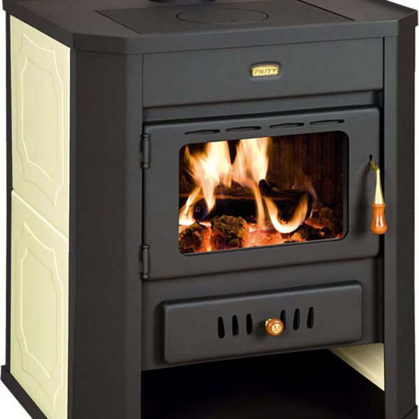 Wasserführender Kaminofen Holzofen Prity WD W15 7 + 12 kw EEK-A