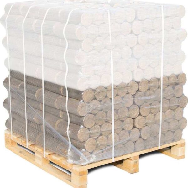 PREMIUM Hartholz Holzbriketts rund, 48 x 10kg Briketts, 480kg Palette